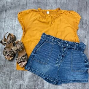 Old Navy “Squash” Yellow V-neck Top